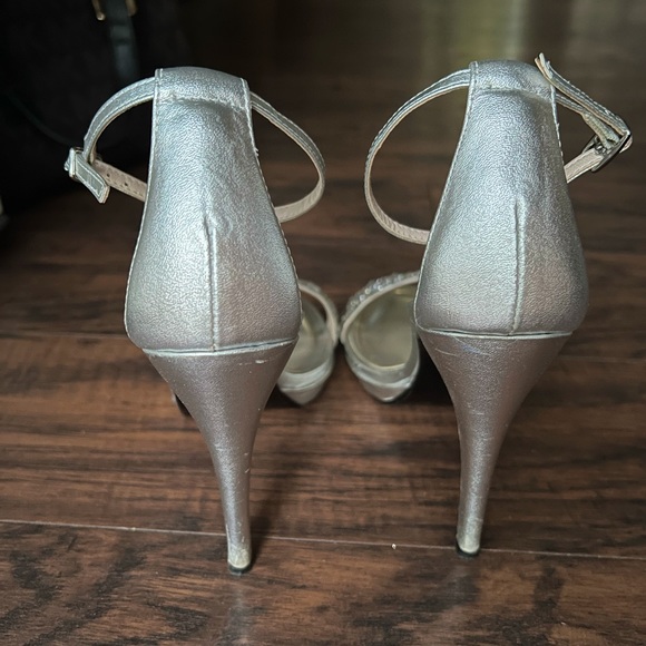 Silver Rhinestone Heels - Picture 3 of 4